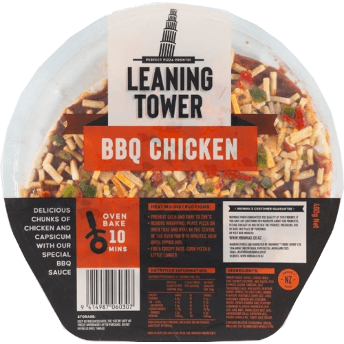 Leaning Tower BBQ Chicken Pizza
