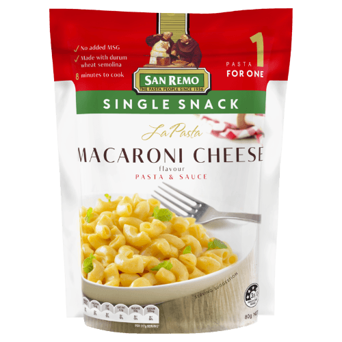 San Remo La Pasta Macaroni Cheese Pasta & Sauce Single Snack