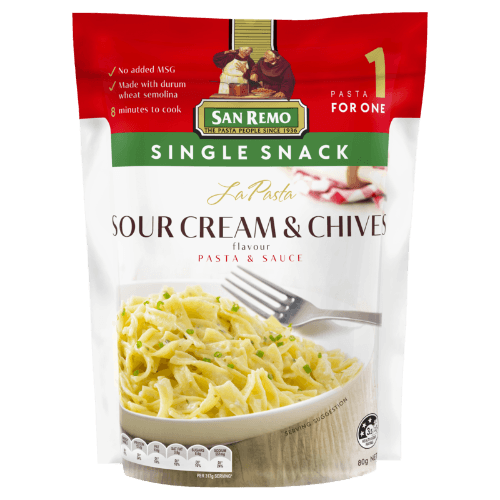 San Remo La Pasta Sour Cream & Chives Pasta & Sauce Single Snack