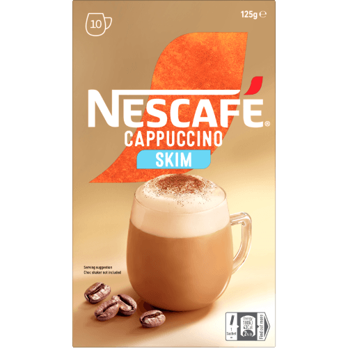 Nescafe Cappuccino Skim Coffee Sachets 10 × 13.2 g