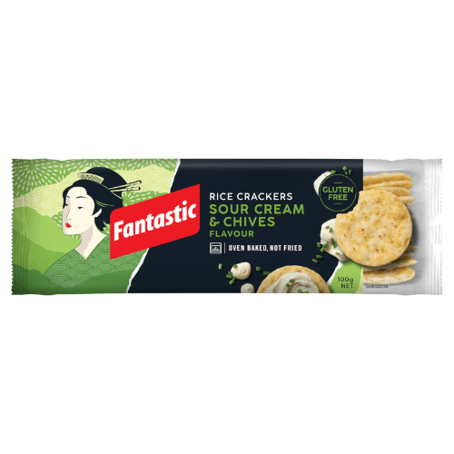 Fantastic Sour Cream & Chives Rice Crackers