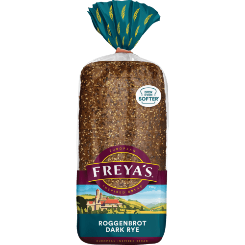 Freyas Toast Bread Roggenbrot Dark Rye 750 g