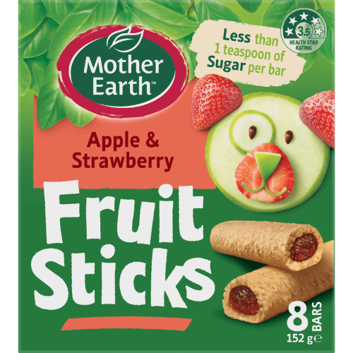 Mother Earth Apple & Strawberry Fruit Sticks