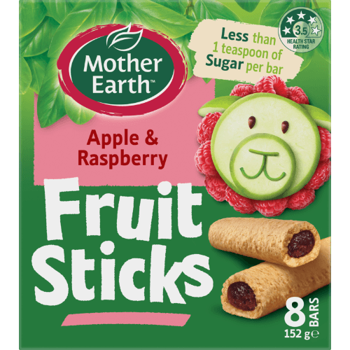 Mother Earth Apple & Raspberry Fruit Sticks