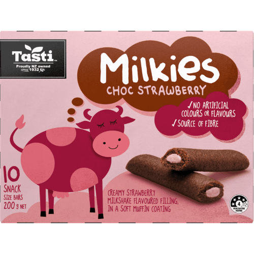 Tasti Milkies Choc Strawberry Snack Size Bars