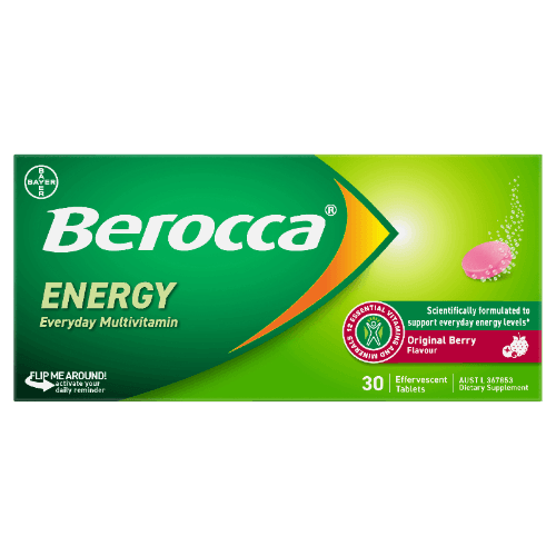 Berocca Energy Orignal Berry Flavour Effervescent Tablets