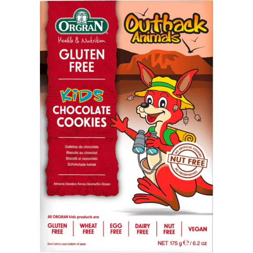 Orgran Gluten Free Kids Outback Animals Chocolate Cookies