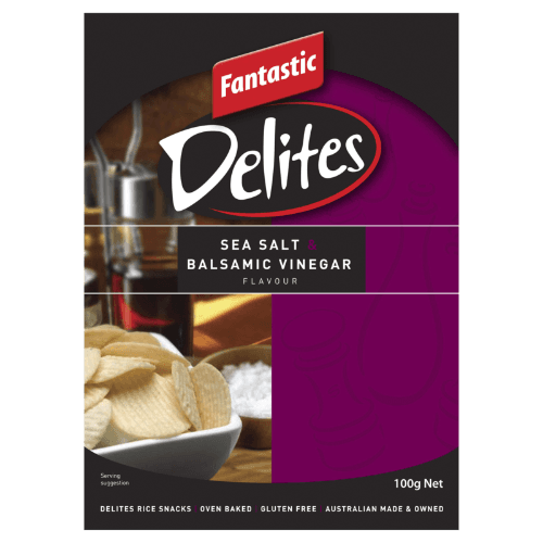 Fantastic Delites Sea Salt & Balsamic Vinegar Rice Snacks