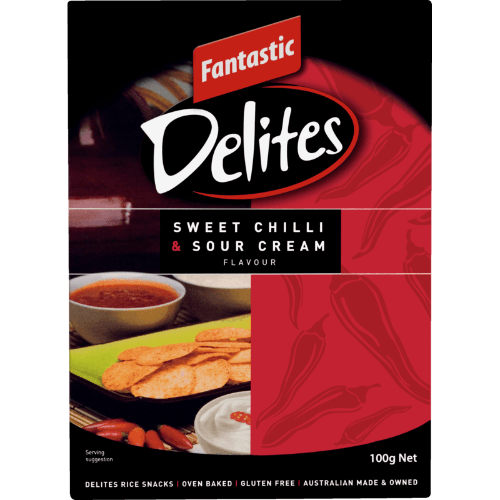 Fantastic Delites Sweet Chilli & Sour Cream Rice Snacks
