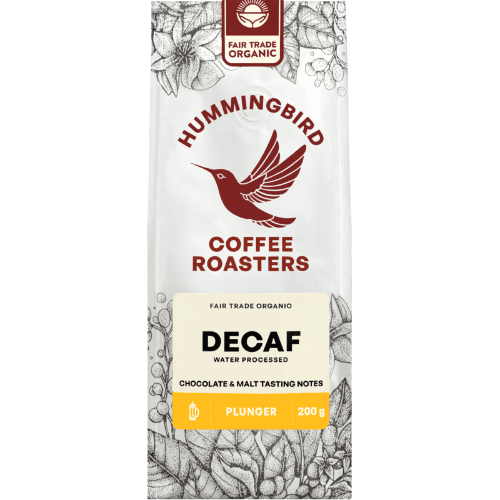 Hummingbird Decaf Organic Fair Trade Plunger Coffee