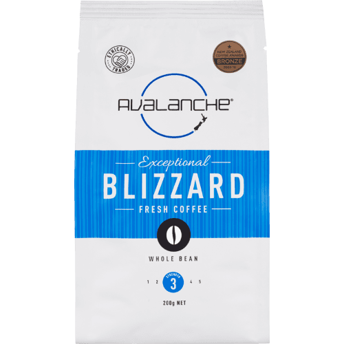 Avalanche Exceptional Fresh Blizzard Strength 3 Whole Beans Coffee 200 g