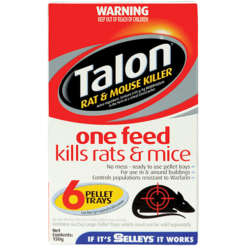 Talon Rat & Mouse Killer Pest Control 6 Pellet Trays