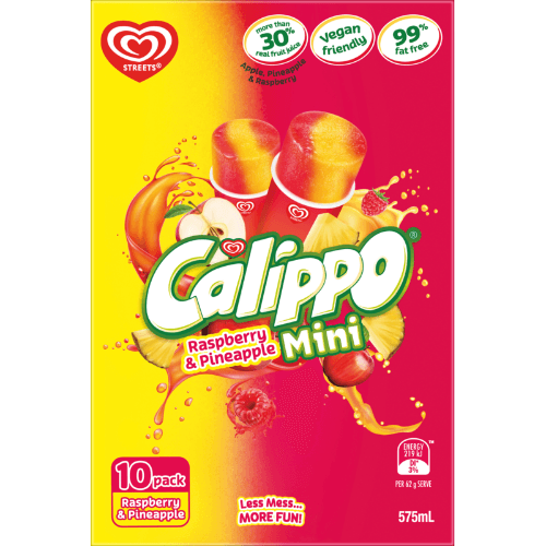Streets Calippo Minis Raspberry Pineapple Ice Blocks