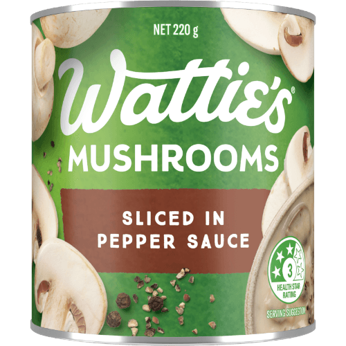 Wattie's Sliced Mushrooms In Pepper Sauce