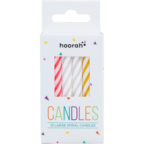 Hoorah Large Spiral Candles