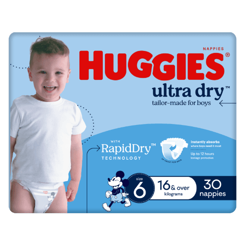 Huggies Ultra Dry Nappies For Boys Size 6 16kg+