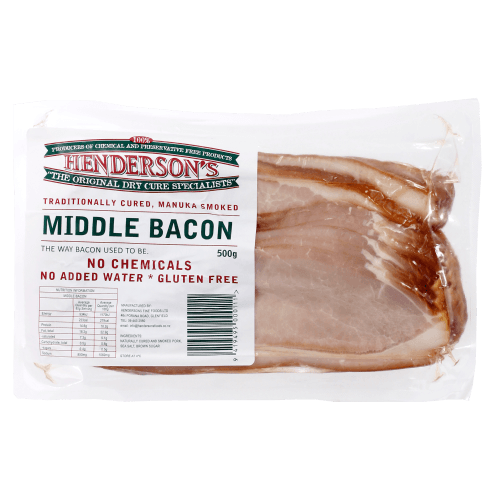 Henderson's Manuka Smoked Middle Bacon