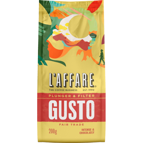 L'affare Gusto Plunger & Filter Fair Trade Organic Coffee
