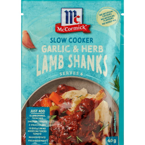McCormick Slow Cooker Garlic & Herb Lamb Shanks Recipe Base