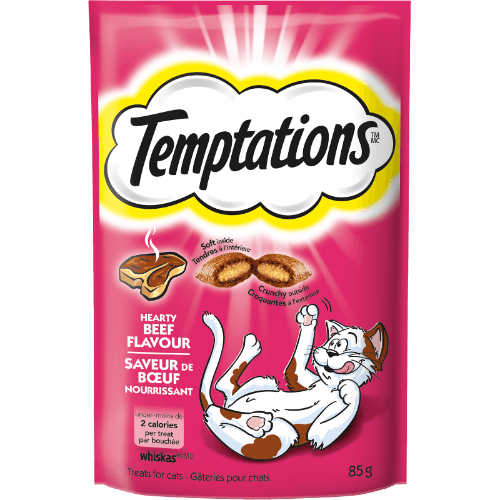 Temptations Hearty Beef Flavour Treats For Cats