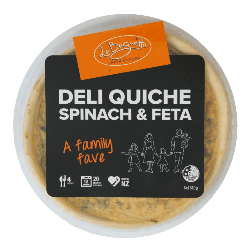 La Baguette Spinach & Feta Deli Quiche