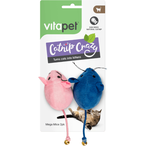 VitaPet Catnip Crazy Mega Mice Cat Toys