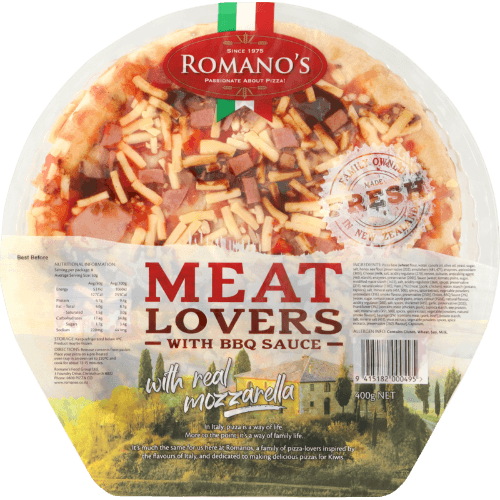 Romano's Meatlovers With BBQ Sauce Pizza