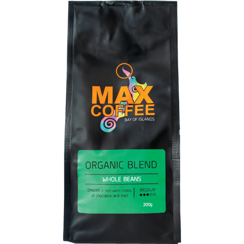 Max Coffee Organic Blend Whole Beans Coffee 200 g