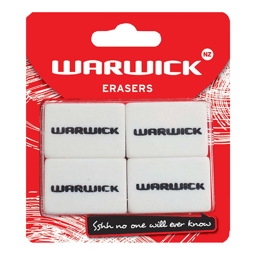 Warwick Erasers 4 pack
