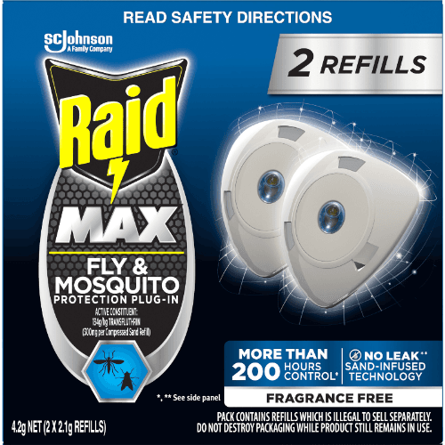 Raid Max Fly & Mosquito Protection Plug-In Refill 2 pack