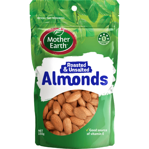 Mother Earth Roasted & Unsalted Almonds