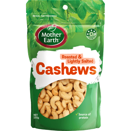 Mother Earth Roasted & Lightly Salted Cashews
