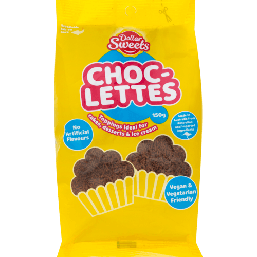 Dollar Sweets Choc-Lettes Baking Decorations