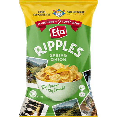 Eta Ripple Cut Spring Onion Potato Chips 150 g