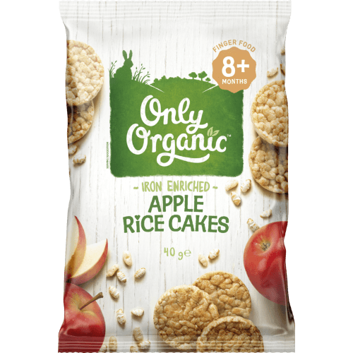 Only Organic Apple Rice Cakes 9+ Months 40 g