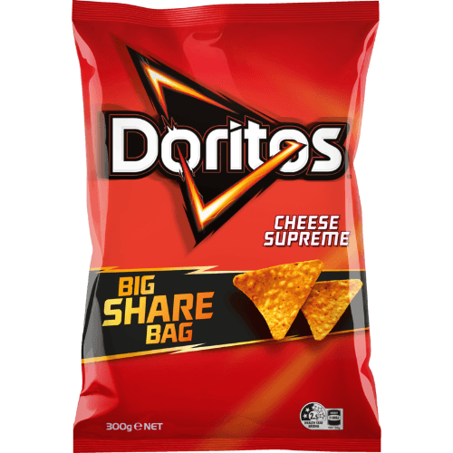 Doritos Cheese Supreme Corn Chips Party Bag Share Pack