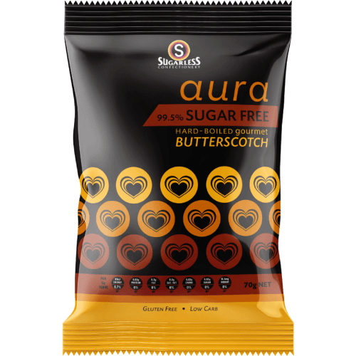 Sugarless Confectionery Butterscotch Aura 99.5% Sugar Free