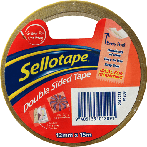 Sellotape Double Sided Tape 12mm x 15m
