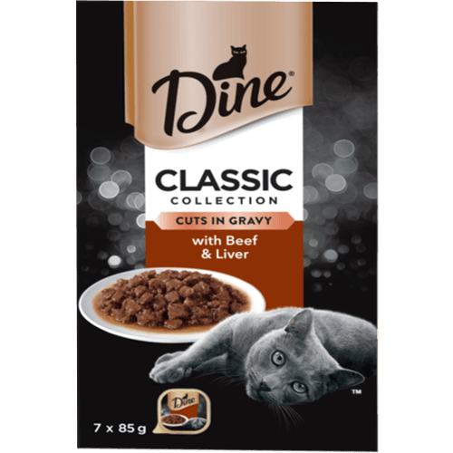 Dine Classic Collection Cuts In Gravy with Beef & Liver Wet Cat Food