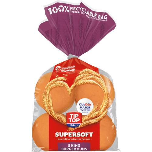 Tip Top Supersoft King Hamburger Buns
