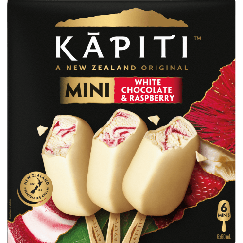 Kapiti White Chocolate & Raspberry Ice Cream