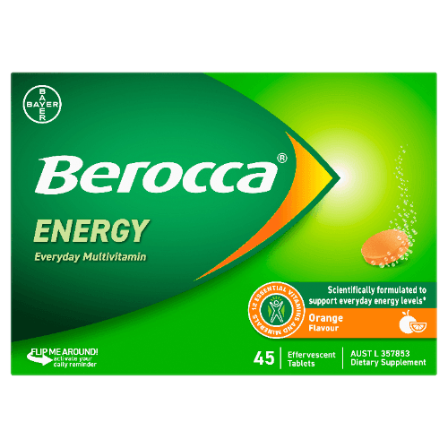 Berocca Energy Orange Flavour Effervescent Tablets