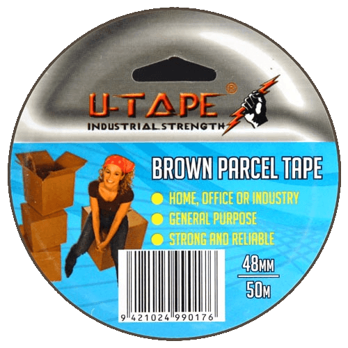 U-Tape Brown Parcel Tape 48mm Wide
