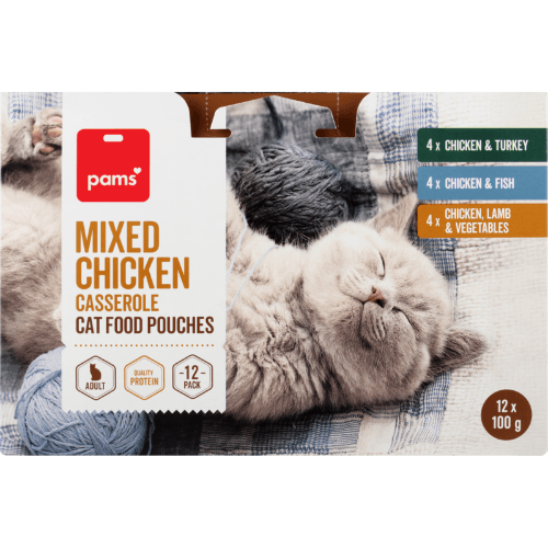 Pams Mixed Chicken Casserole Cat Food Pouches