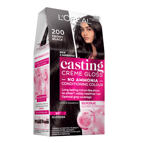 L'Oreal Paris Casting Creme Gloss 200 Ebony Black Semi-Permanent Hair Colour