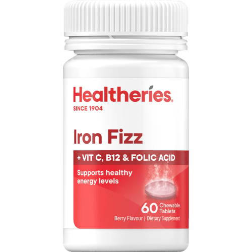 Healtheries Iron Fizz Berry Flavour Chewable Tablets