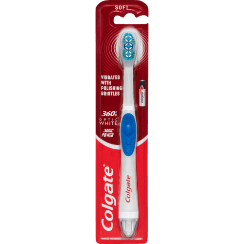 Colgate 360 Optic White Sonic Power Soft Toothbrush