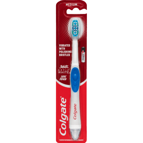 Colgate 360 Optic White Sonic Power Medium Toothbrush