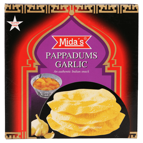 Mida's Garlic Pappadums