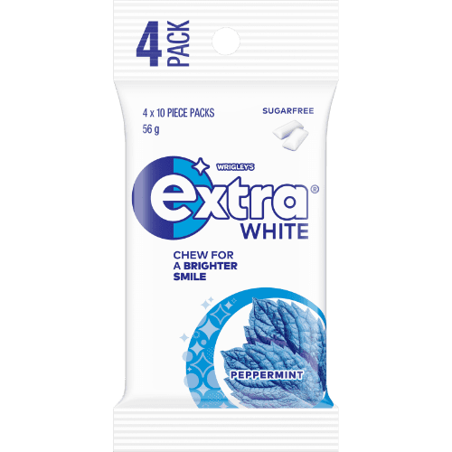 Wrigley's Extra White Peppermint Sugar Free Chewing Gum